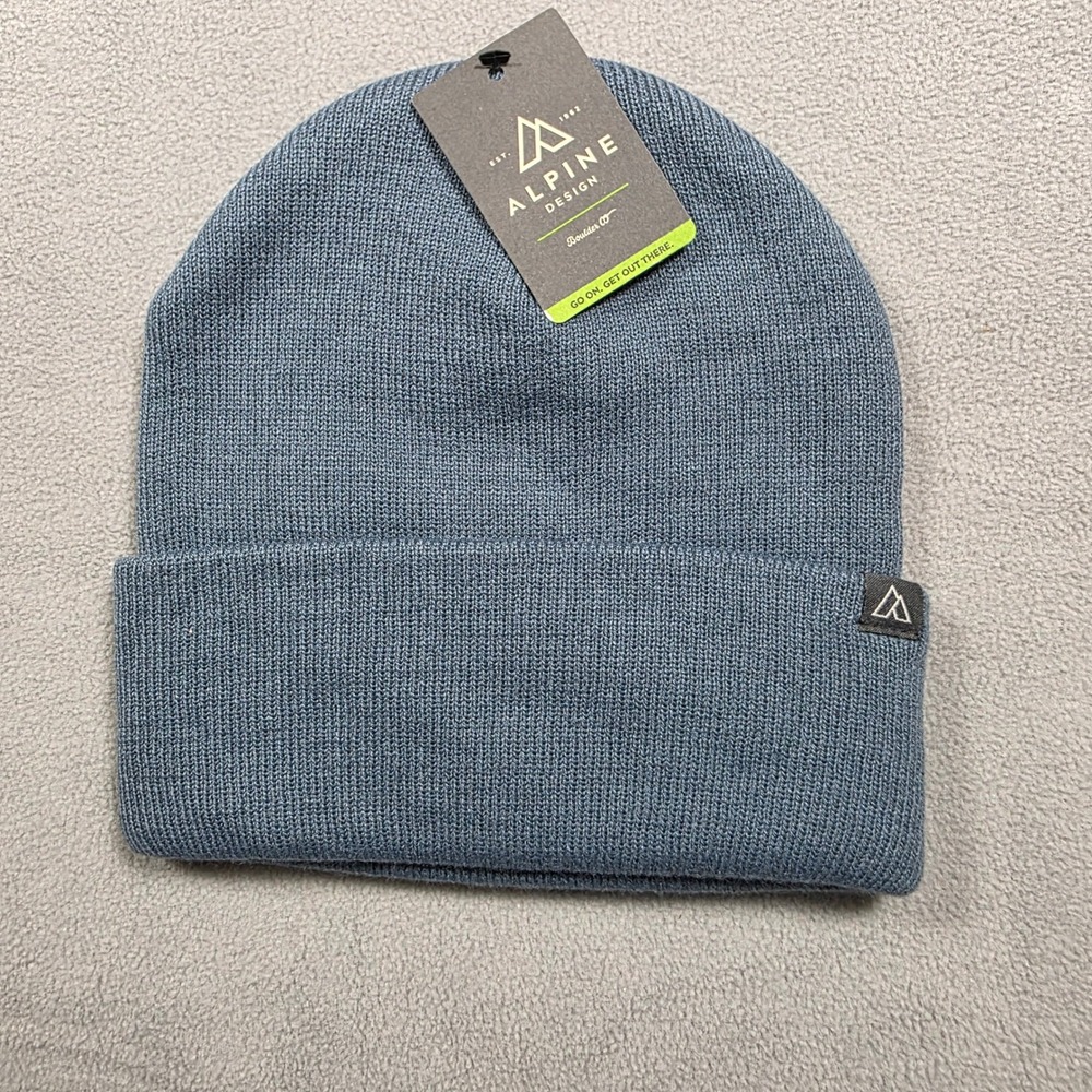 Alpine Design Beanie Unisex One Size Blue Cuffed Knit Hat